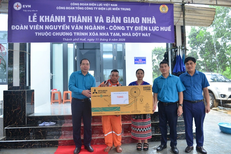 Gia đình anh Nguyễn Văn Ngành được nhận hỗ trợ xây dựng nhà ở từ các cấp Công đoàn