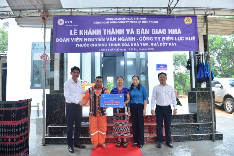 Gia đình anh Nguyễn Văn Ngành được nhận hỗ trợ xây dựng nhà ở từ các cấp Công đoàn