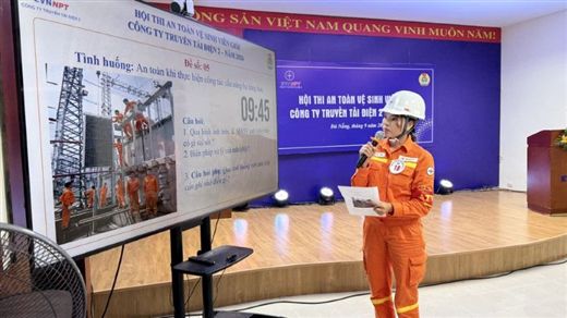 Nữ thí sinh duy nhất tại Hội thi An toàn vệ sinh viên Công ty Truyền tải điện 2 năm 2026