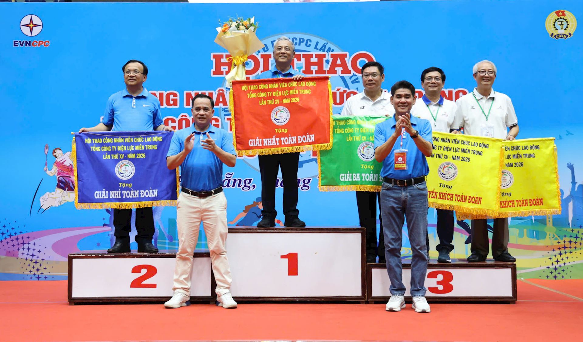 Hội thao CNVCLĐ EVNCPC lần thứ XV năm 2026 chính thức khép lại với 190 cúp được trao 2